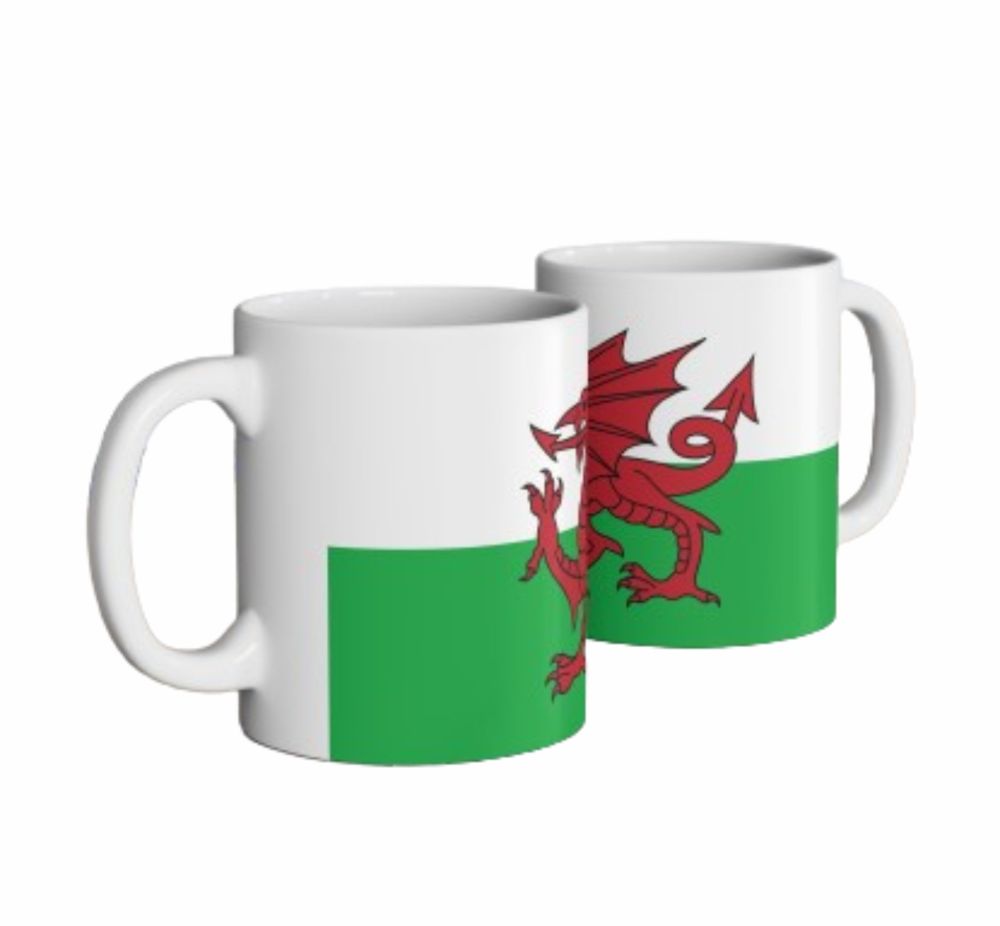 Printed Welsh Flag Mug